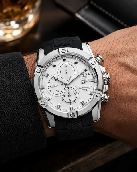 VNDX Amsterdam VNDX Young Rebel Big Boy Silver White LS33047-02 horloge