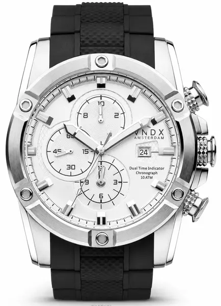VNDX Amsterdam VNDX Young Rebel Big Boy Silver White LS33047-02 horloge