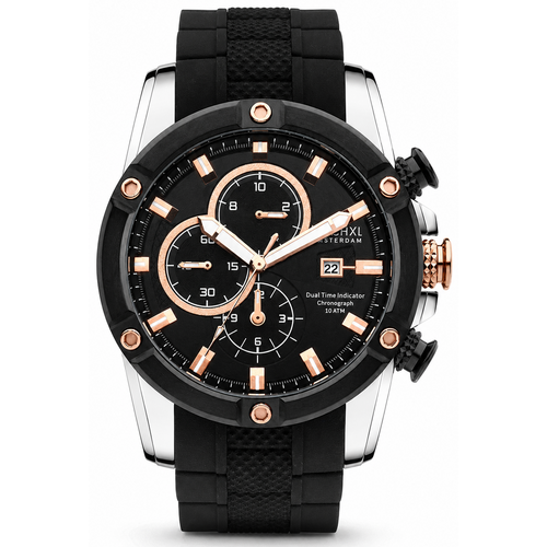 VNDX Young Rebel Big Boy Silver Black LS33047-01 horloge