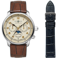 Zeppelin Zeppelin 9636-5-SET Méditerranée maanfase horloge met extra band