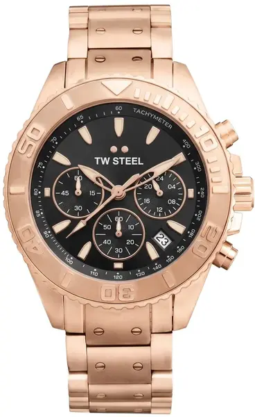 TW Steel TW Steel TWVA12 Vanceur Diver Rose Noir chronograaf horloge