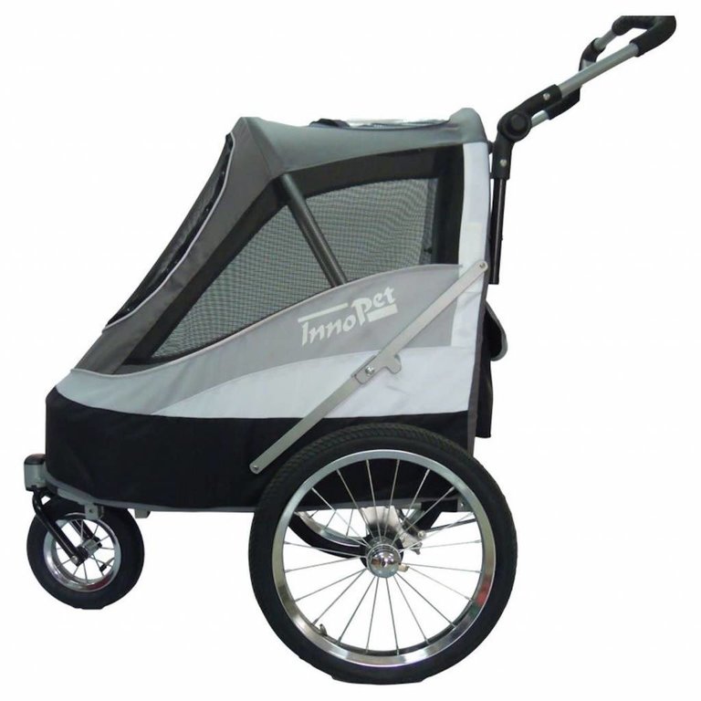 Innopet EXCLU WEB - Poussette Innopet Sporty Dog Trailer Deluxe Noir/Argenté