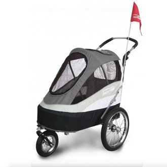 Innopet Poussette Innopet Sporty Dog Trailer Deluxe Noir/Argenté