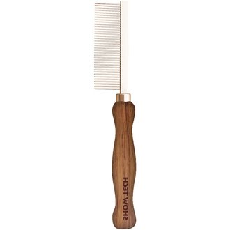 Peigne de Toilettage Manche en bois 18 cm Dents serrées
