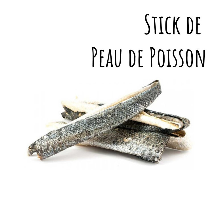 The Toutou Snack Dentaire 100% Naturel Stick de Peau de Poisson