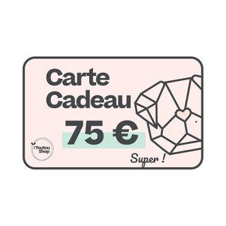 The Toutou Carte Cadeau Toutou 75 Euros