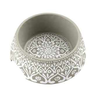 The Toutou Gamelle Boho Taupe Medium The Toutou Gamelle Boho Taupe Medium