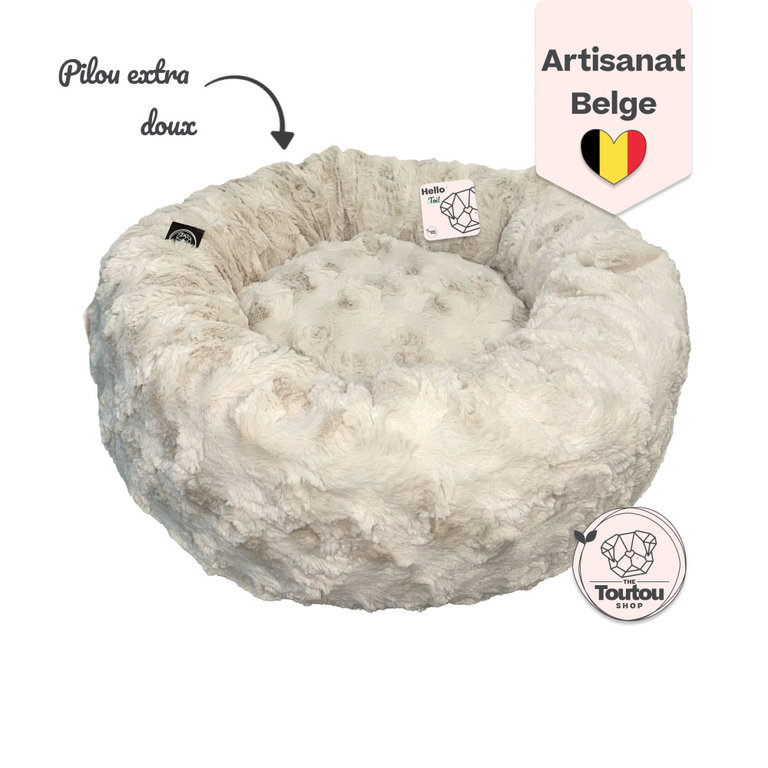 The Toutou Coussin Apaisant Pilou Bouclé Beige