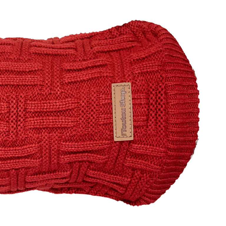 The Toutou NEW - Pull en Laine Tricot Rouge Sacha