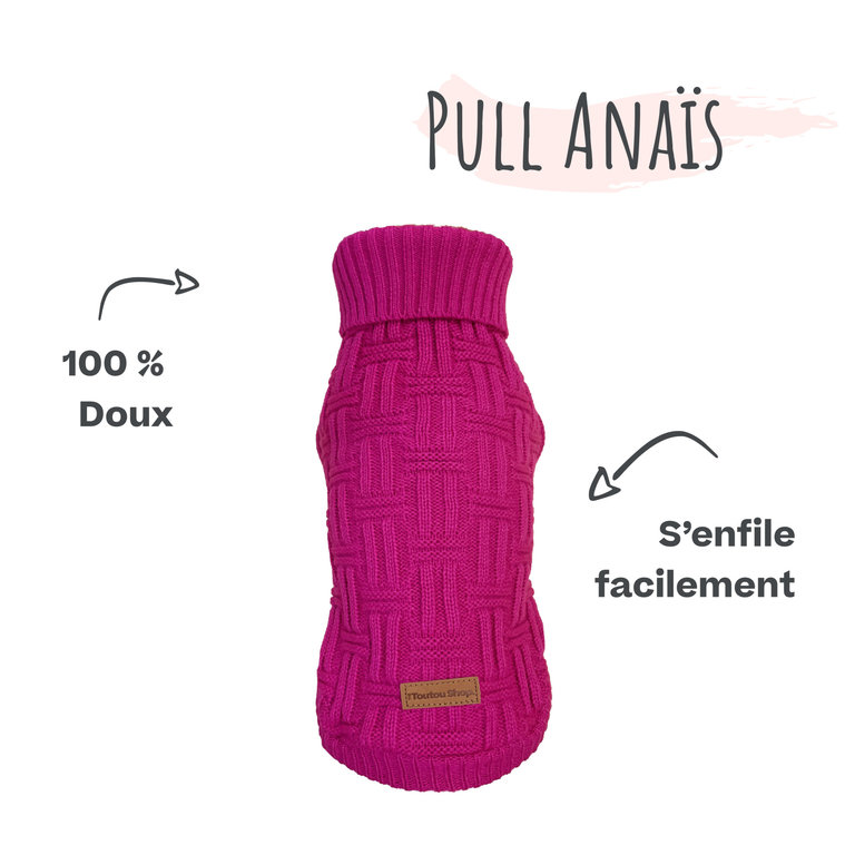 The Toutou NEW - Pull en Laine Tricot Rose Anaïs