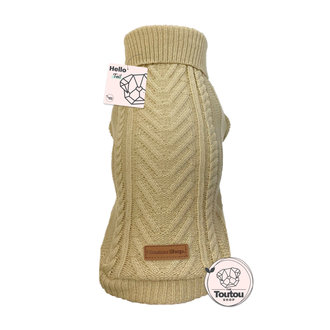 The Toutou NEW - Pull en Laine Tricot Beige Love The Toutou NEW - Pull en Laine Tricot Beige Love