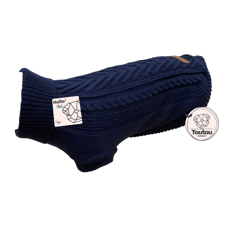 The Toutou NEW - Pull en Laine Tricot Marine Zeus