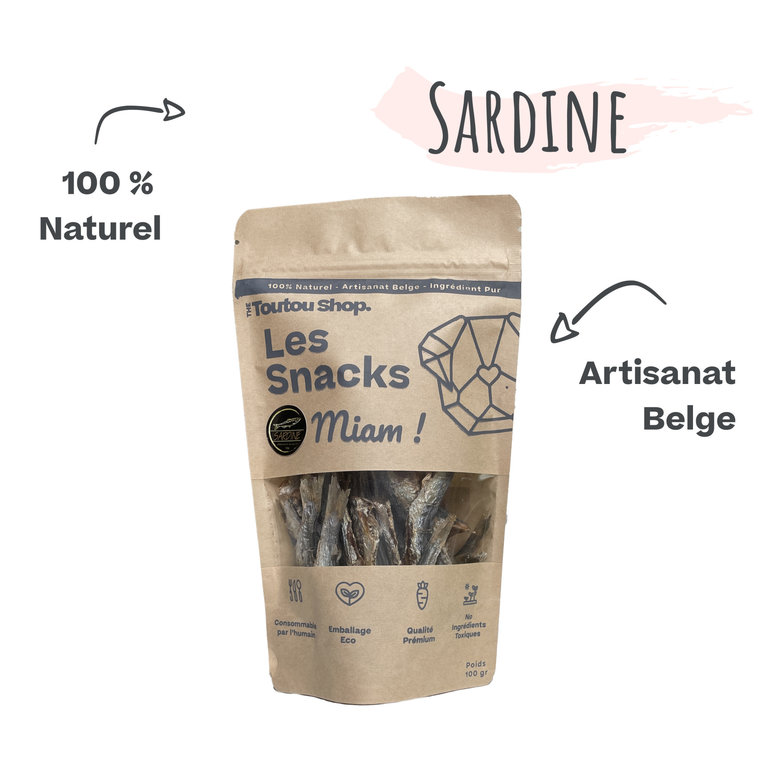 The Toutou Snack Toutou Mini Sardine 100% Naturel 100 Gr