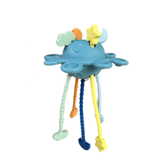 The Toutou Jouet Toutou® Silicone Balle Comet Bleu The Toutou Jouet Toutou® Silicone Balle Comet Bleu