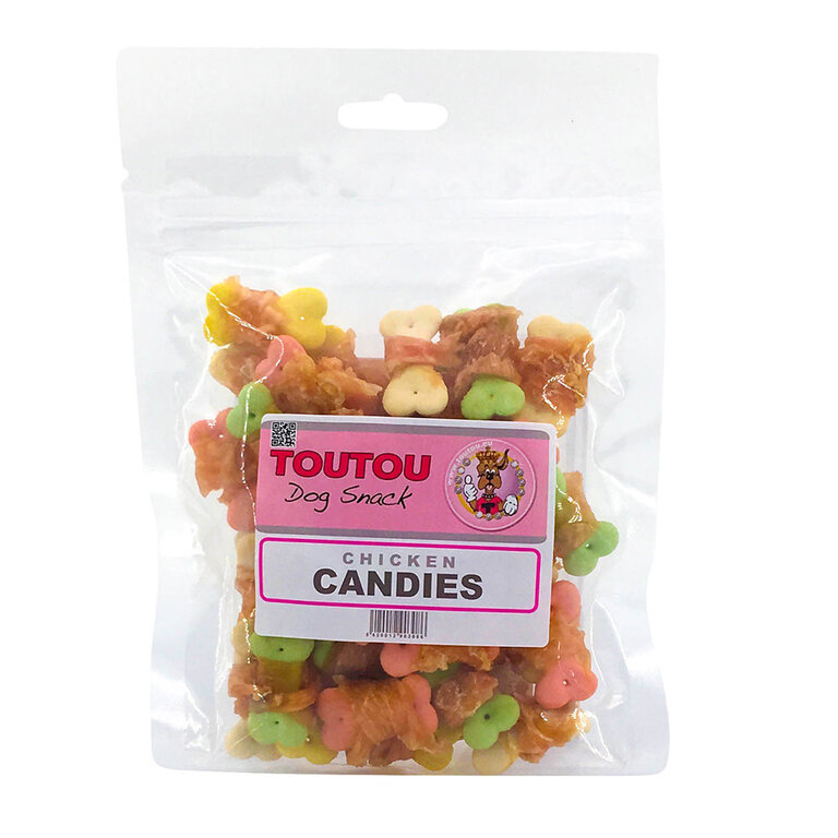 The Toutou Snack Toutou en Sachet Poulet Candies 100gr