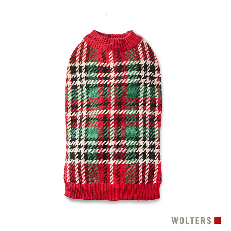 Pull en tricot Wolters Tartan Rouge-Vert