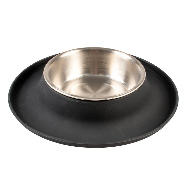 Gamelle avec Bord Anti-éclaboussure Caoutchouc et Acier Inoxydable 420 ml