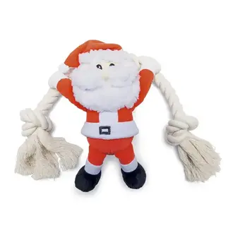 DistriDog Peluche Père Noël avec Corde