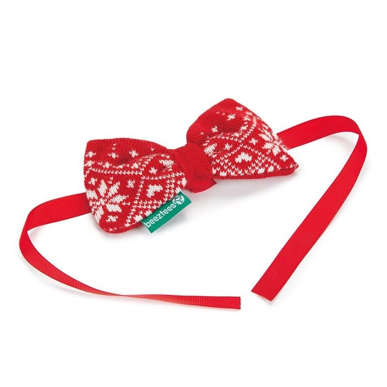 BeezTees Noeud Papillon Noël Laine Rouge