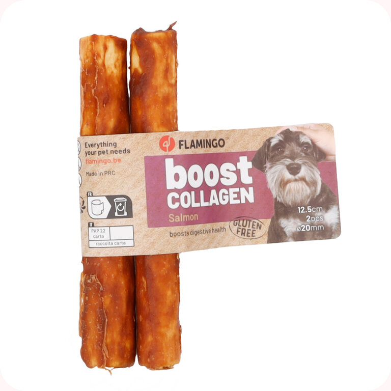Flamingo Friandise Bâton Collagène et Saumon