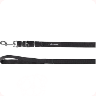 Flamingo Laisse d'Entrainement et à Pister Noire 10m