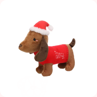 Flamingo Jouet Peluche Teckel Marron Noël