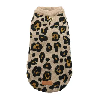 Croci Pull Croci Léopard Beige