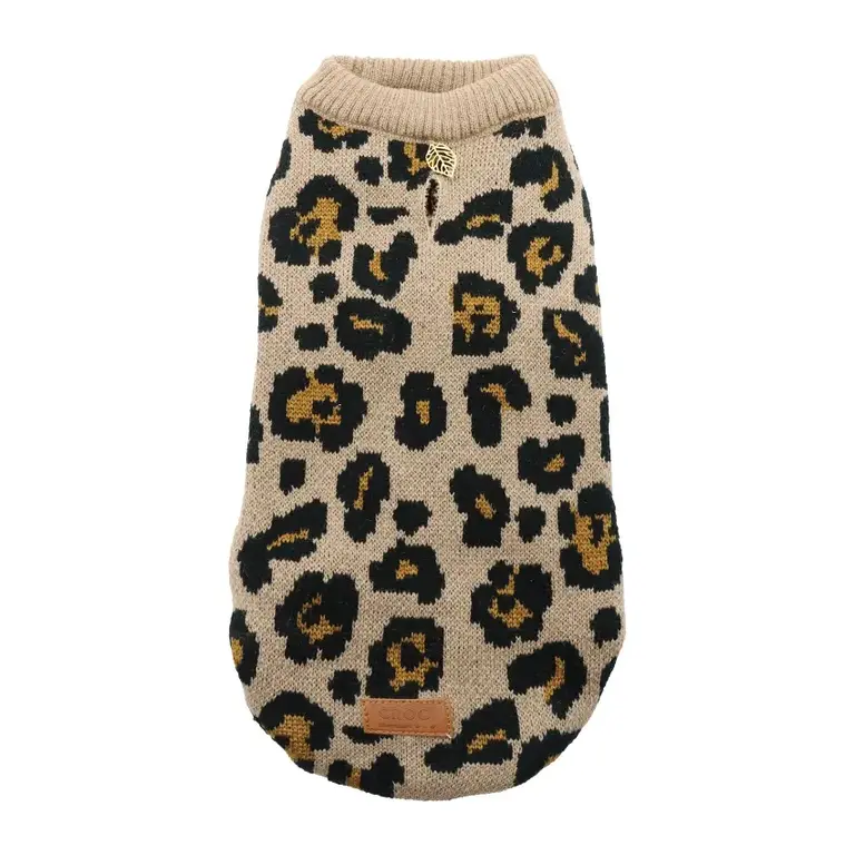 Croci Pull Croci Léopard Beige