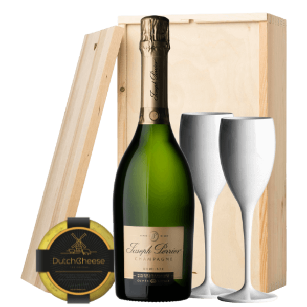 Champagne Cuvée Royale Demi-Sec & DutchCheese | Geschenkkist