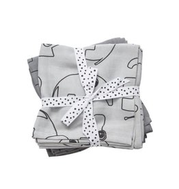 Done by Deer Burp cloth 2-pack Contour Grey