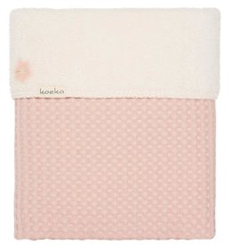 Koeka Ledikantdeken wafel/teddy Oslo 100x150 shadow pink/light shadow pink