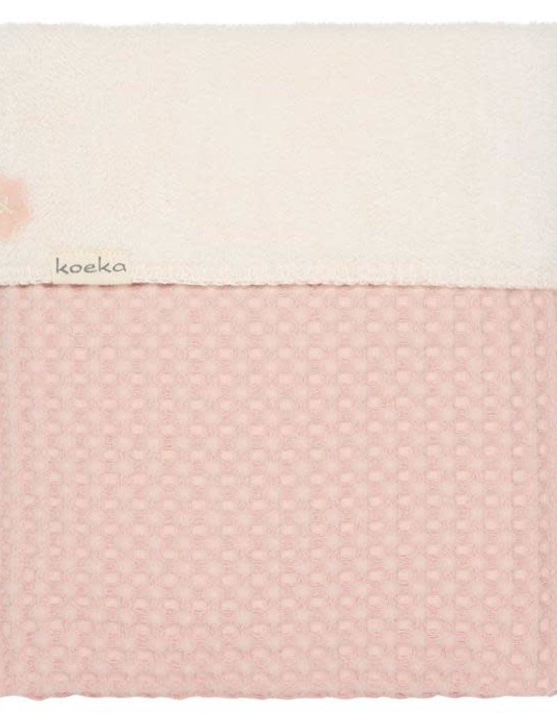 Koeka Ledikantdeken wafel/teddy Oslo 100x150 shadow pink/light shadow pink