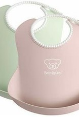 BabyBjörn 2 bavoir avec poche - Vert & rose pastel