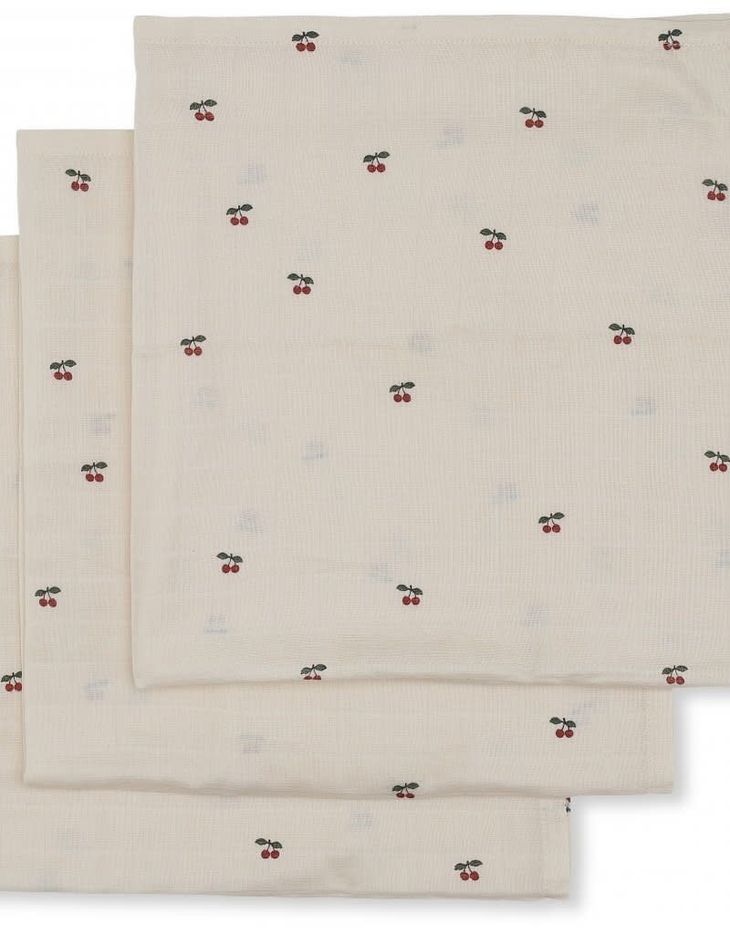 Konges Sløjd Muslin cloth 3pcs Cherry