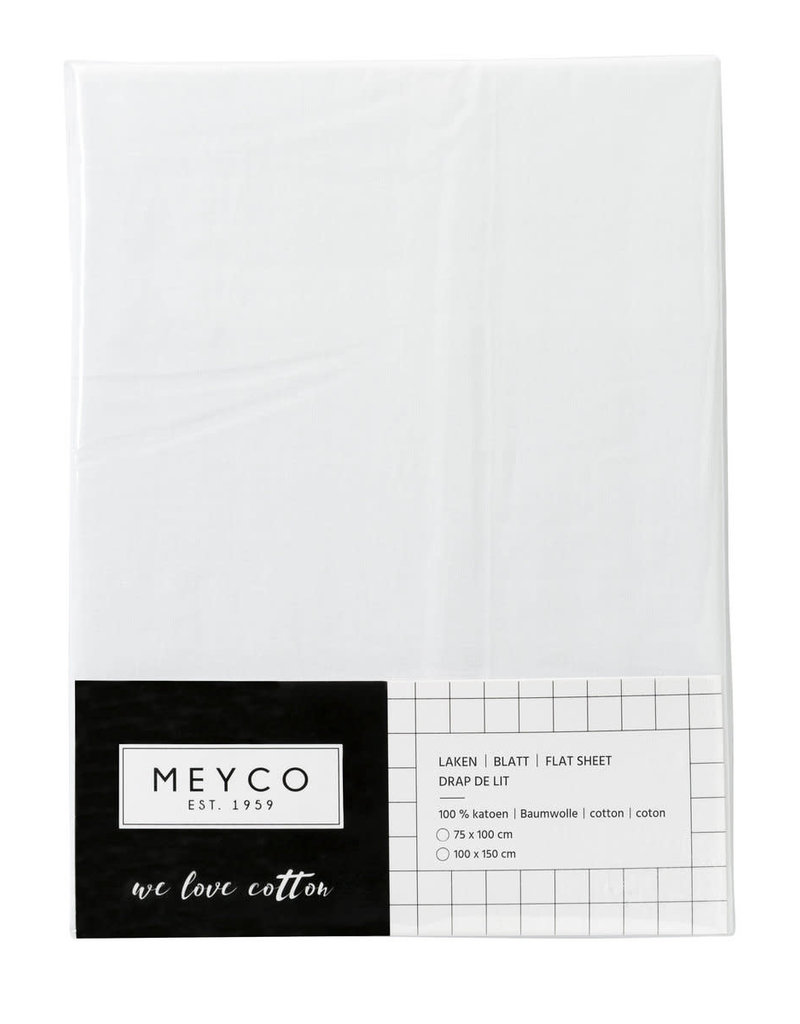 Meyco Wieglaken Uni - Wit - 75x100cm