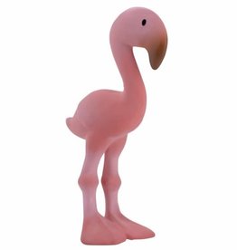 Tikiri Natural Rubber Baby Rattle & Bath Toy - Flamingo