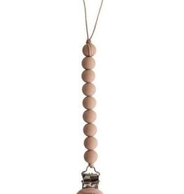 Mushie Fopspeenketting pale taupe