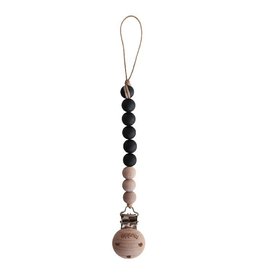 Mushie Fopspeenketting cleo black