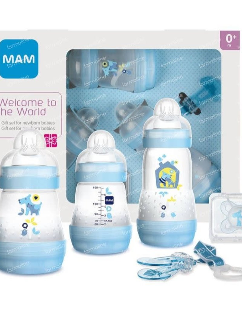 Mam Welcome to the world babyset  blauw