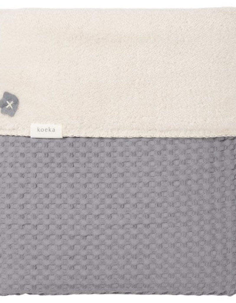 Koeka Couverture Lit Bebe Gaufre Teddy Oslo Gris Acier Galet Decoration Babycenter