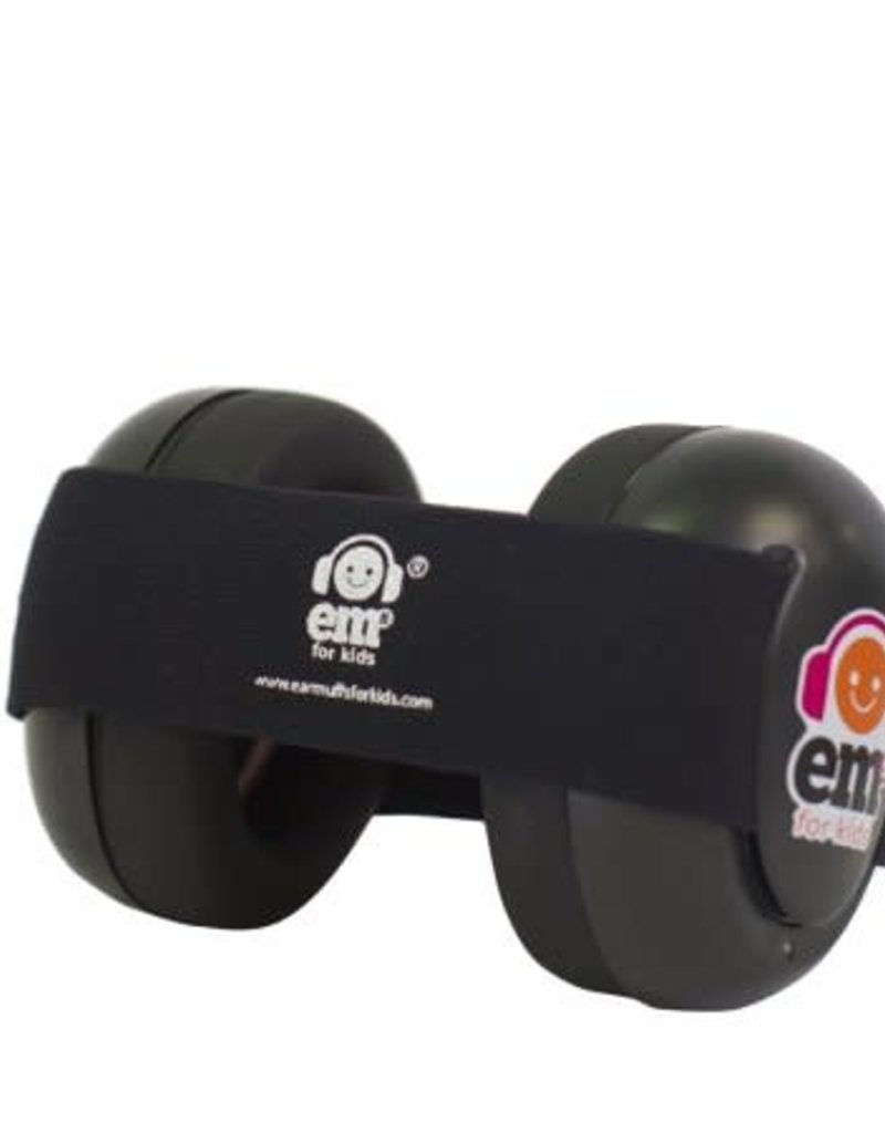 Em's For Kids Baby Ear Defenders Black on Black