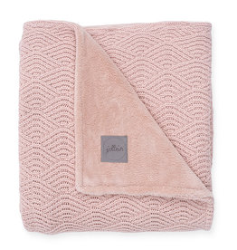 Jollein Couverture 75x100 cm River knit pale pink/coral fleece