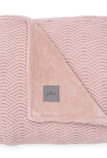 Jollein Couverture 75x100 cm River knit pale pink/coral fleece