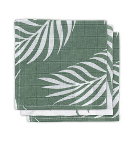 Jollein Serviette buccale hydrophile Nature Ash green (paquet de 3)