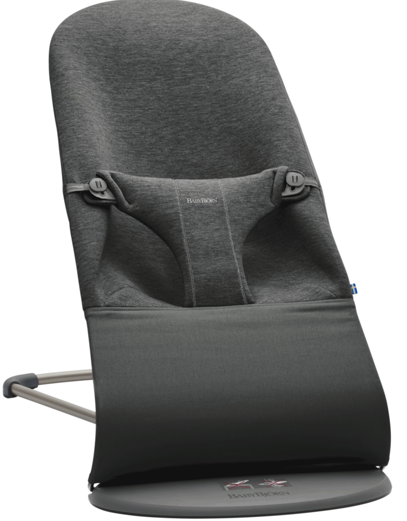 BabyBjörn Bouncer bliss charcoal grey 3D jersey