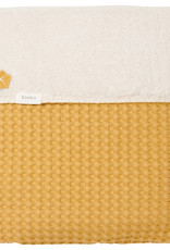 Koeka Couverture pour berceau gaufre / teddy Oslo ocre / galet