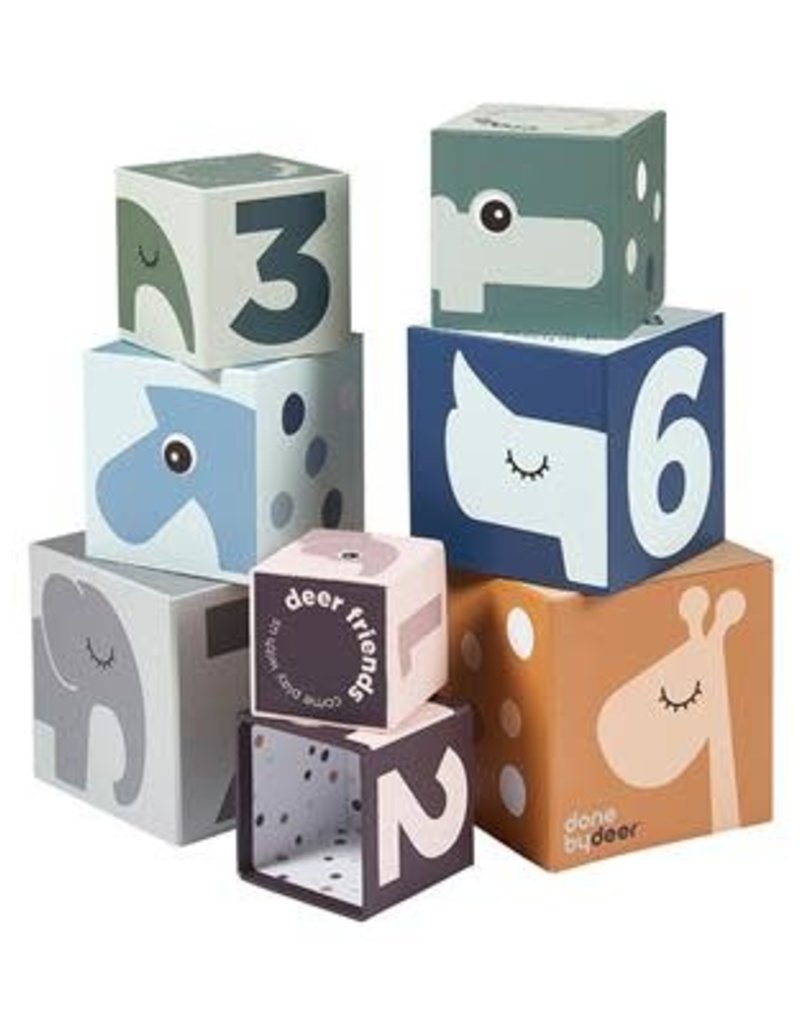 Done by Deer Stacking cubes Deer friends Colour Mix