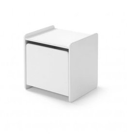 Vipack Table de chevet blanche