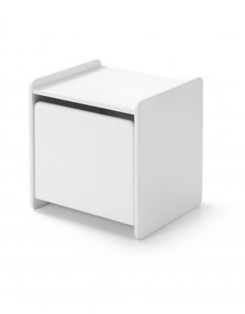 Vipack Table de chevet blanche