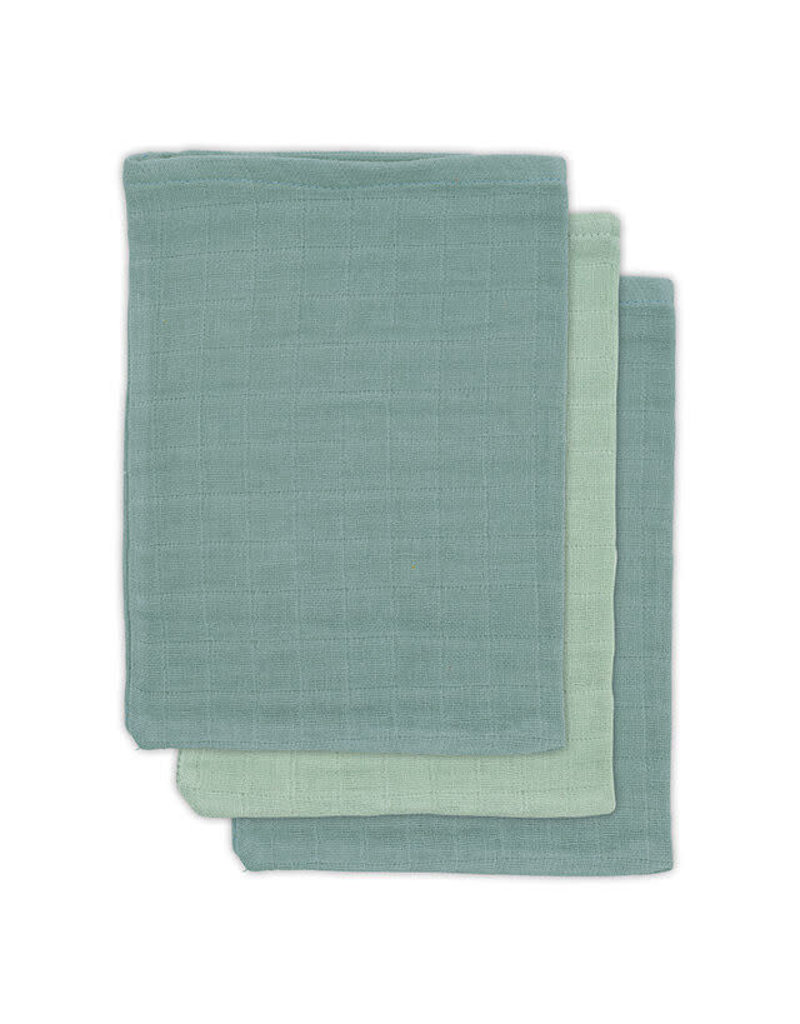 Jollein Hydrofiel Washandje Bamboe Katoen - Ash Green - 3 Stuks